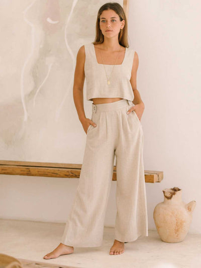 Free the Edit Monaco Pants Oatmeal