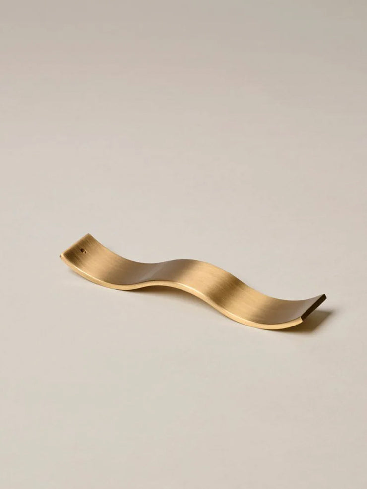 Gentle Habits Brass Wave Incense Holder Meadow Store