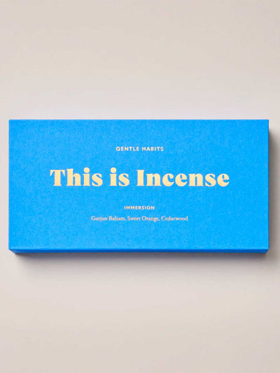 Gentle Habits This Is Incense Immersion Incense Sticks Blue Gold Box Meadow Store Gurjun Balsam Sweet Orange