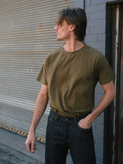 Hemp Clothing Australia Mens Classic Tee Olive Sustainable Meadow Store