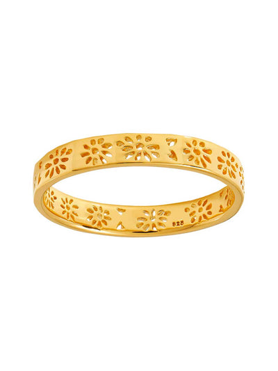 Midsummer Star Daisy Band Ring Gold Meadow Store