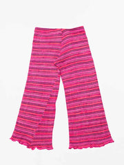 Orbit the Label Pixie Knit Stripe Pant Lettuce Edge Pink Meadow Store Flat